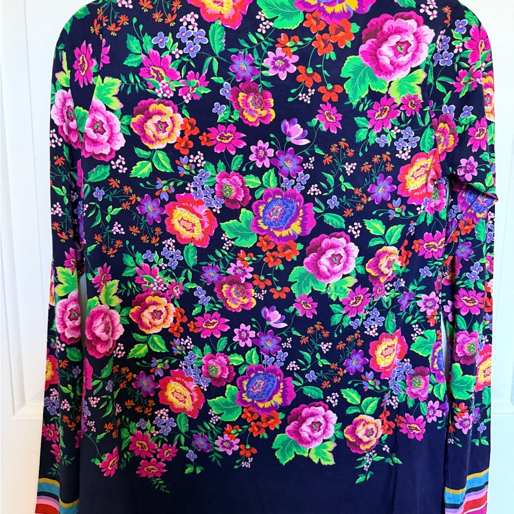 NWT Johnny Was “The Jane” Favorite Long Sleeve Crew Neck Swing Tee - XXS - Picture 7 of 7